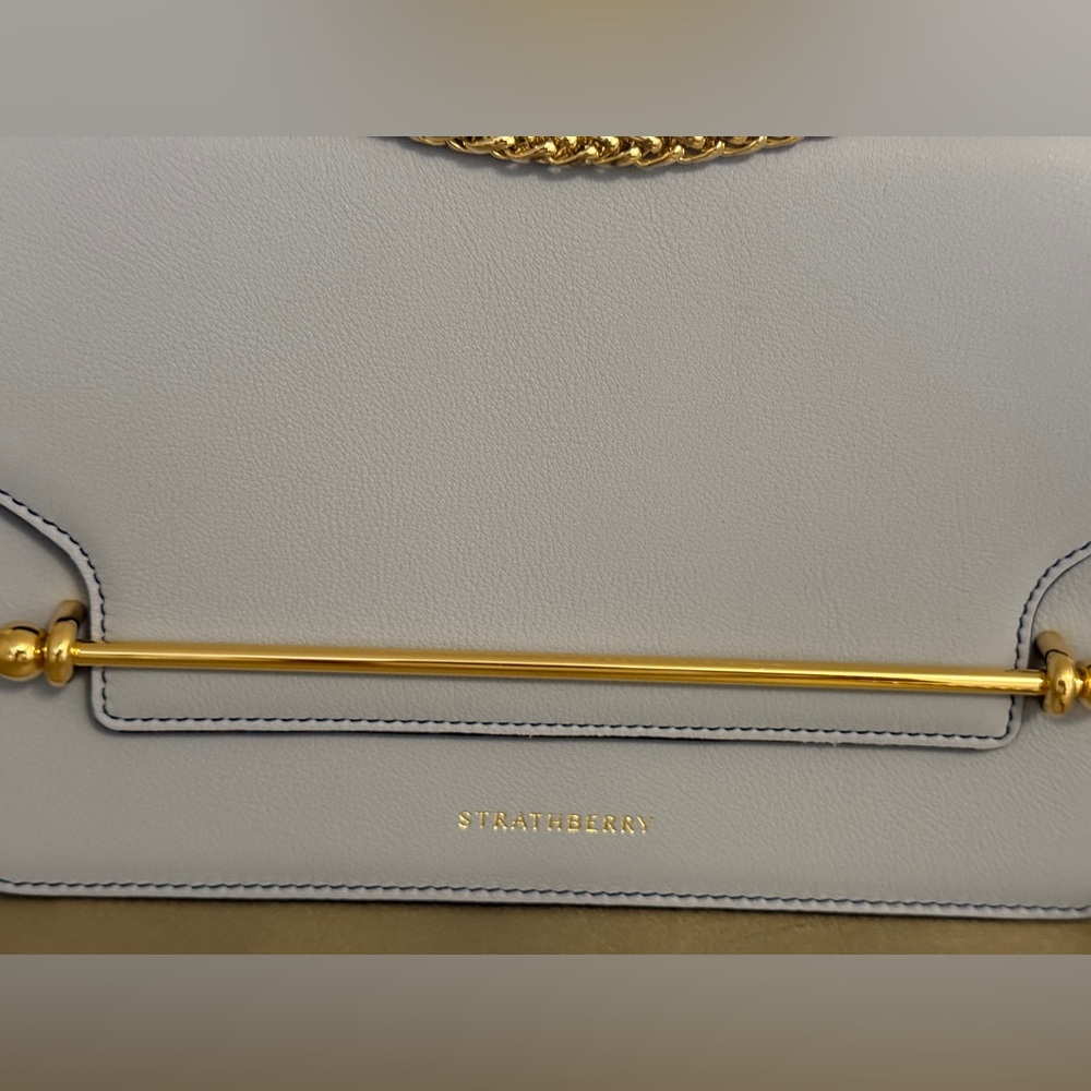 Strathberry Light Blue East West leather crossbody bag - Picture 2 of 9